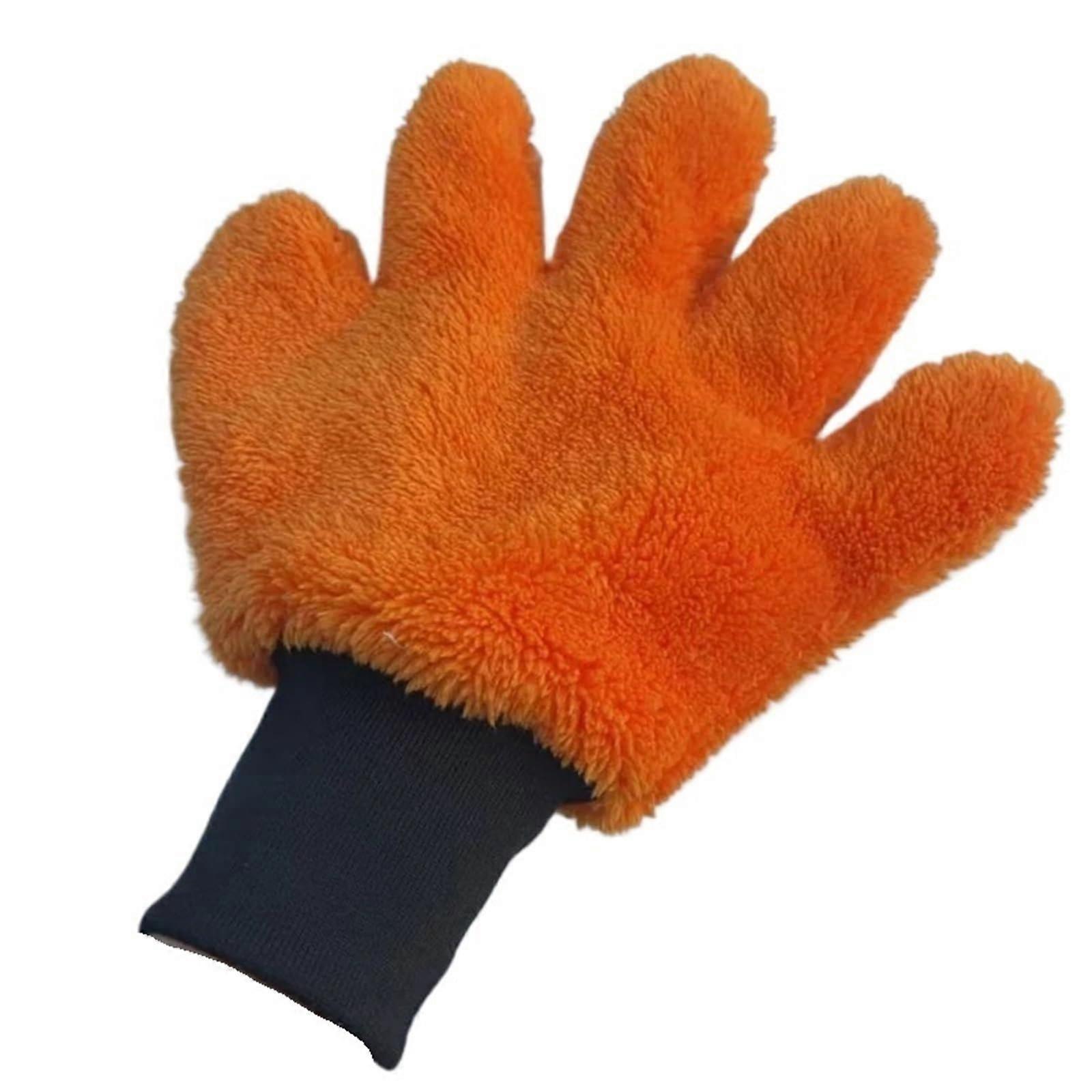 2pcs Double Sided Microfiber Car Wash Mitt with Waterproof Backing for Scratch Cleaning Color 3