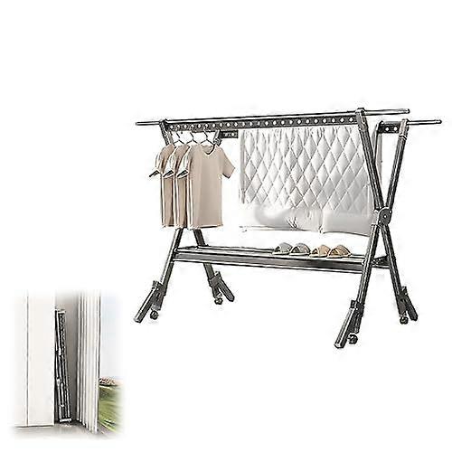 Foldable Clothes Drying Rack with HeavyDuty Rustproof Frame for Indoor and Outdoor Laundry