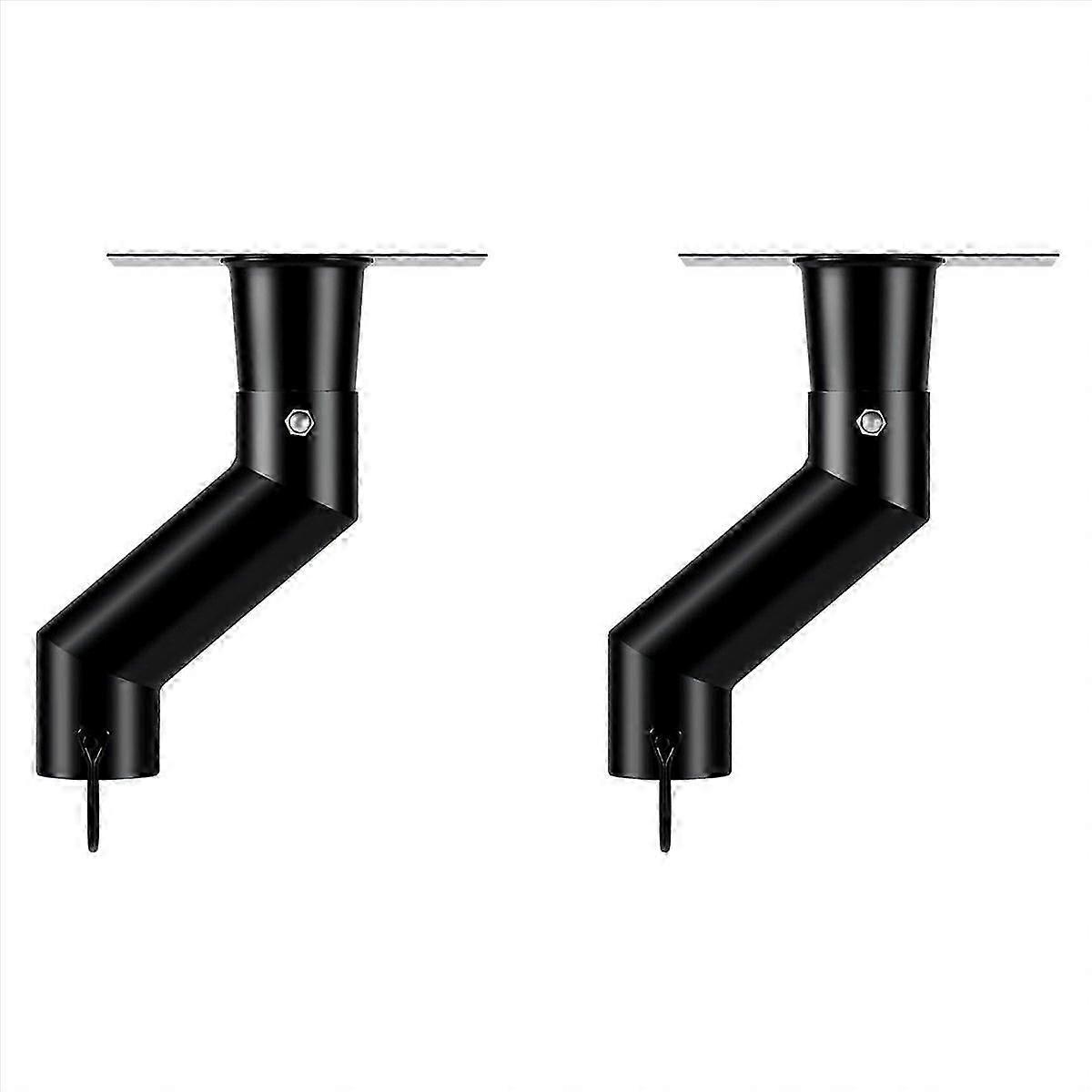 2X Rain Chain Gutter Adapter Black Installation Suit for Gutter Downspout Outlet