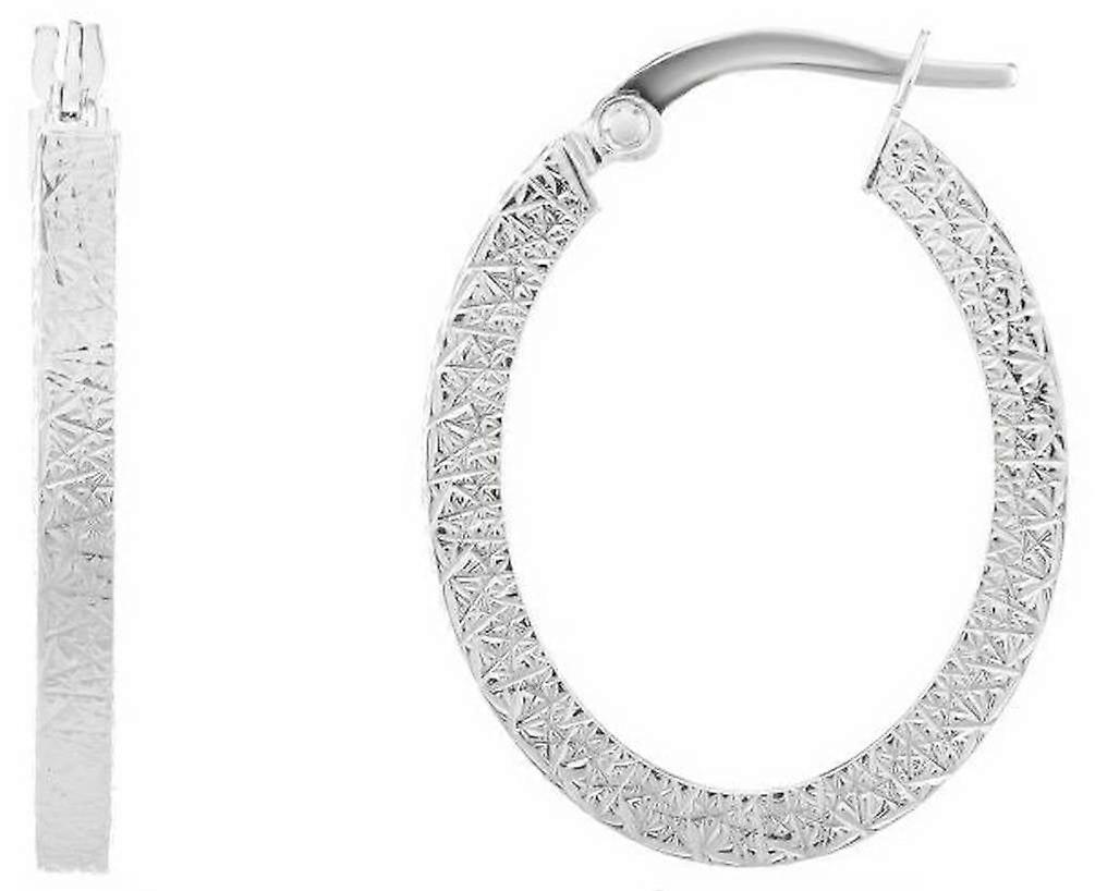 Mark Milton Diamond Cut Textured Earrings - White Gold