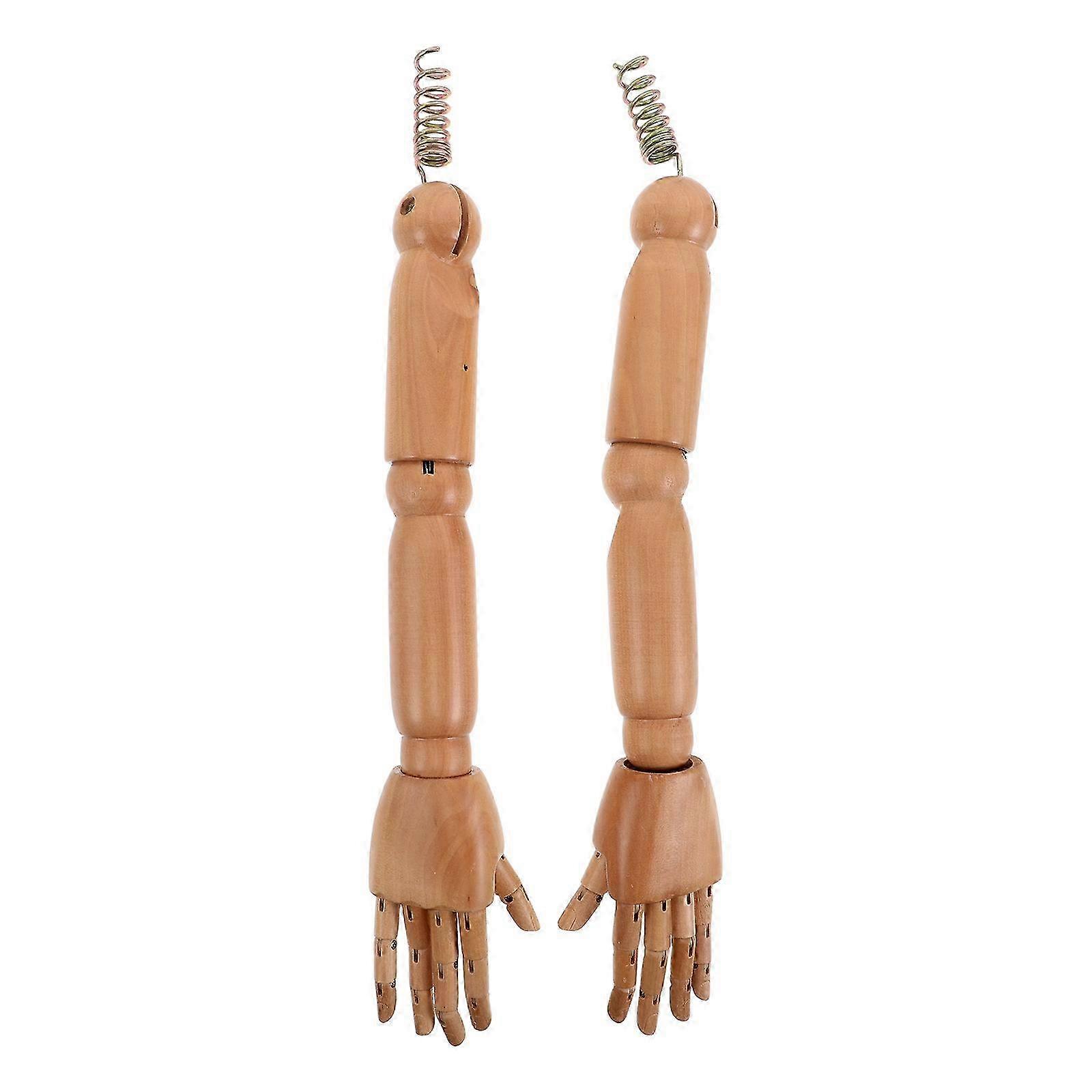 Realistic Wooden Mannequin Arm Replacement for Sewing Use 1Pair