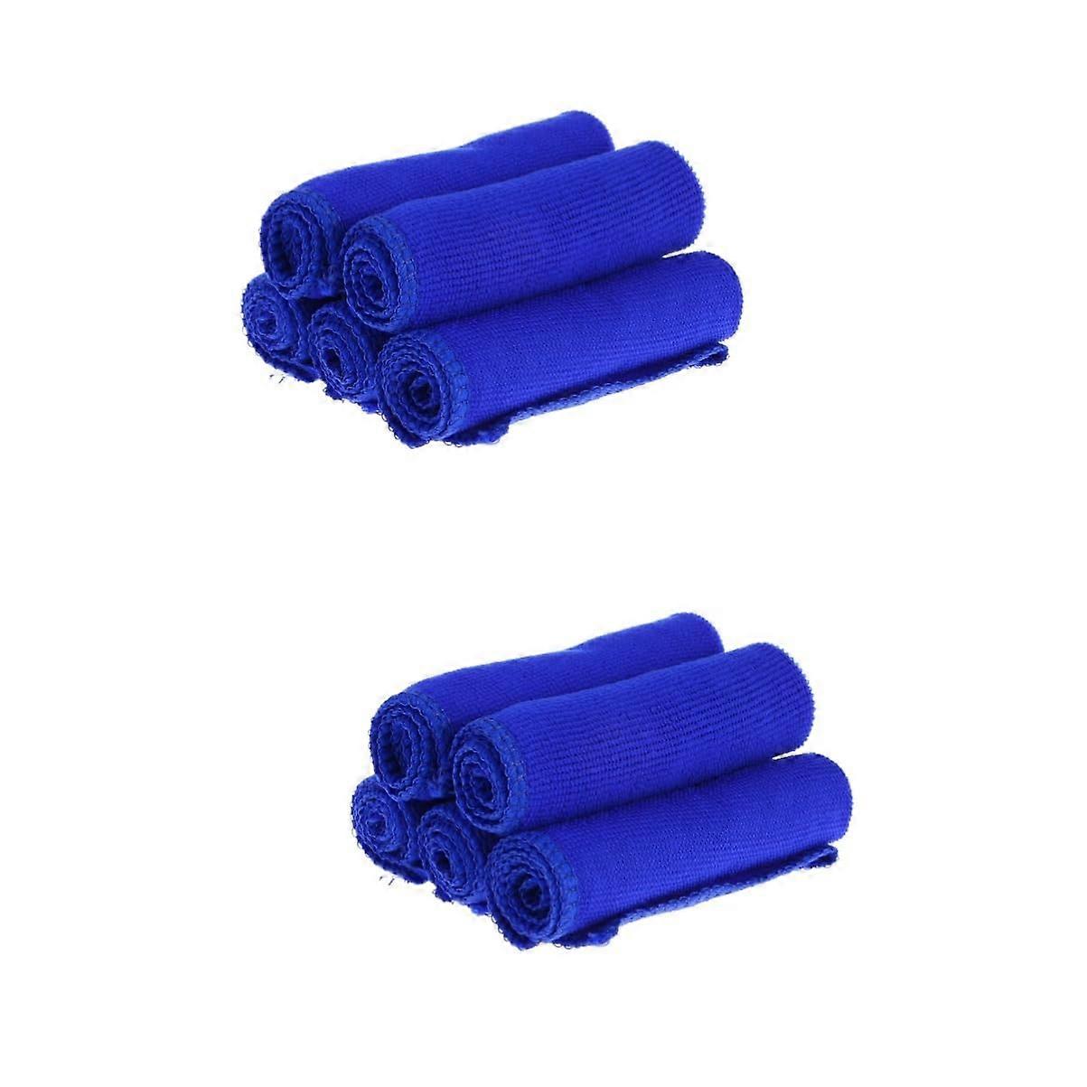 40 Pack Blue Microfiber Cleaning Cloths Bulk Ultra Absorbent for Kitchen Dish Drying and Car