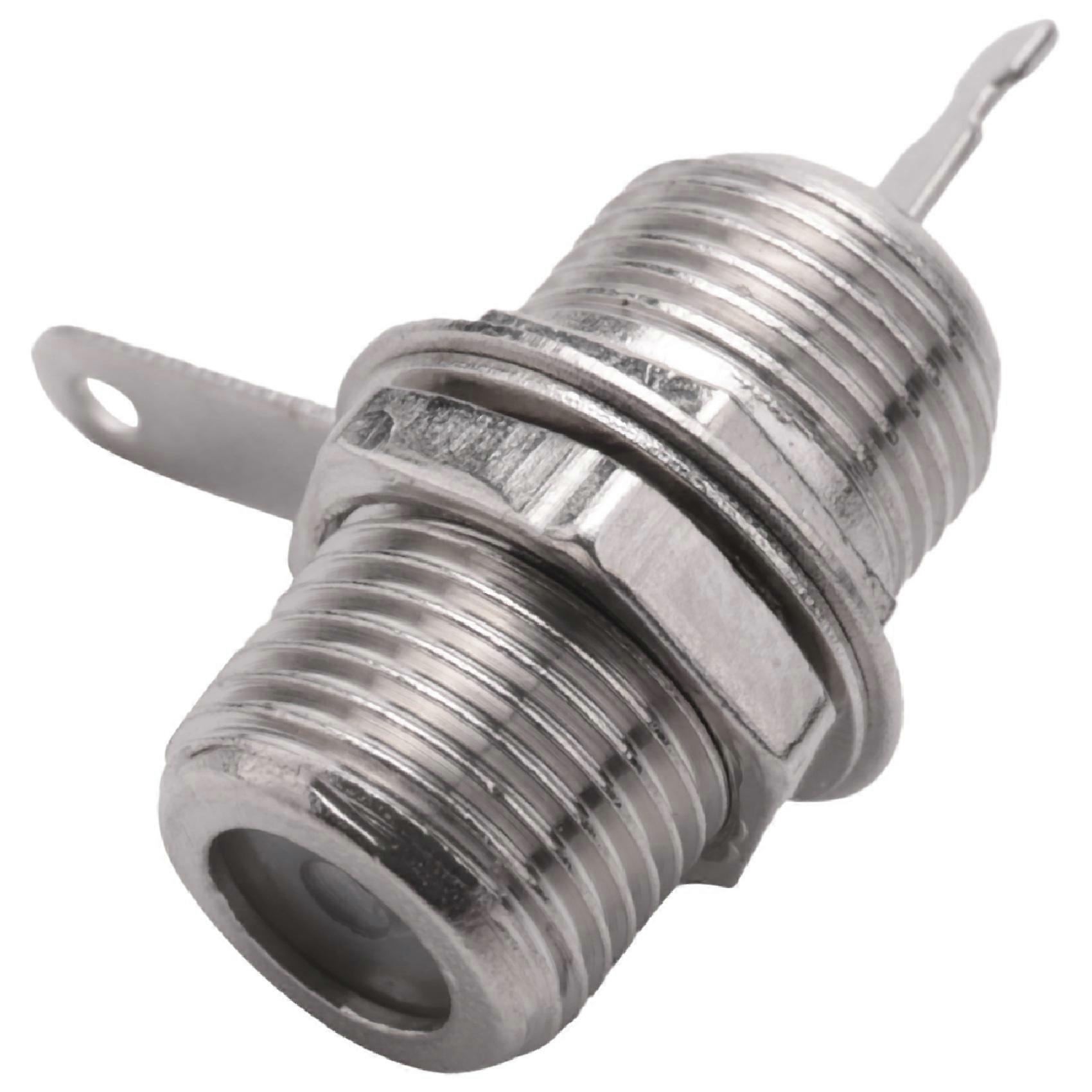 5 Pcs F Type Panel Mounted Socket Female Jack Solder Connector Adapter