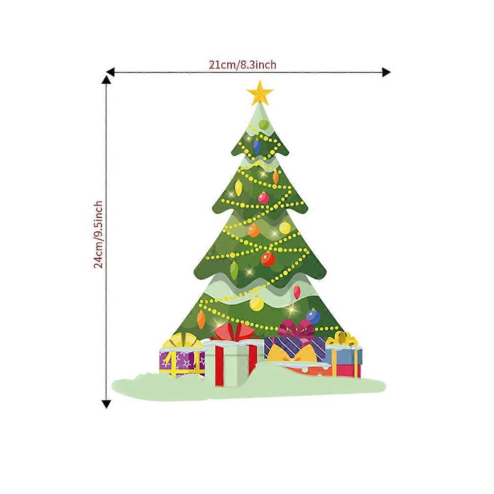 Self-Adhesive Christmas Tree Wall Decals for Luminous 3D PVC Decoration