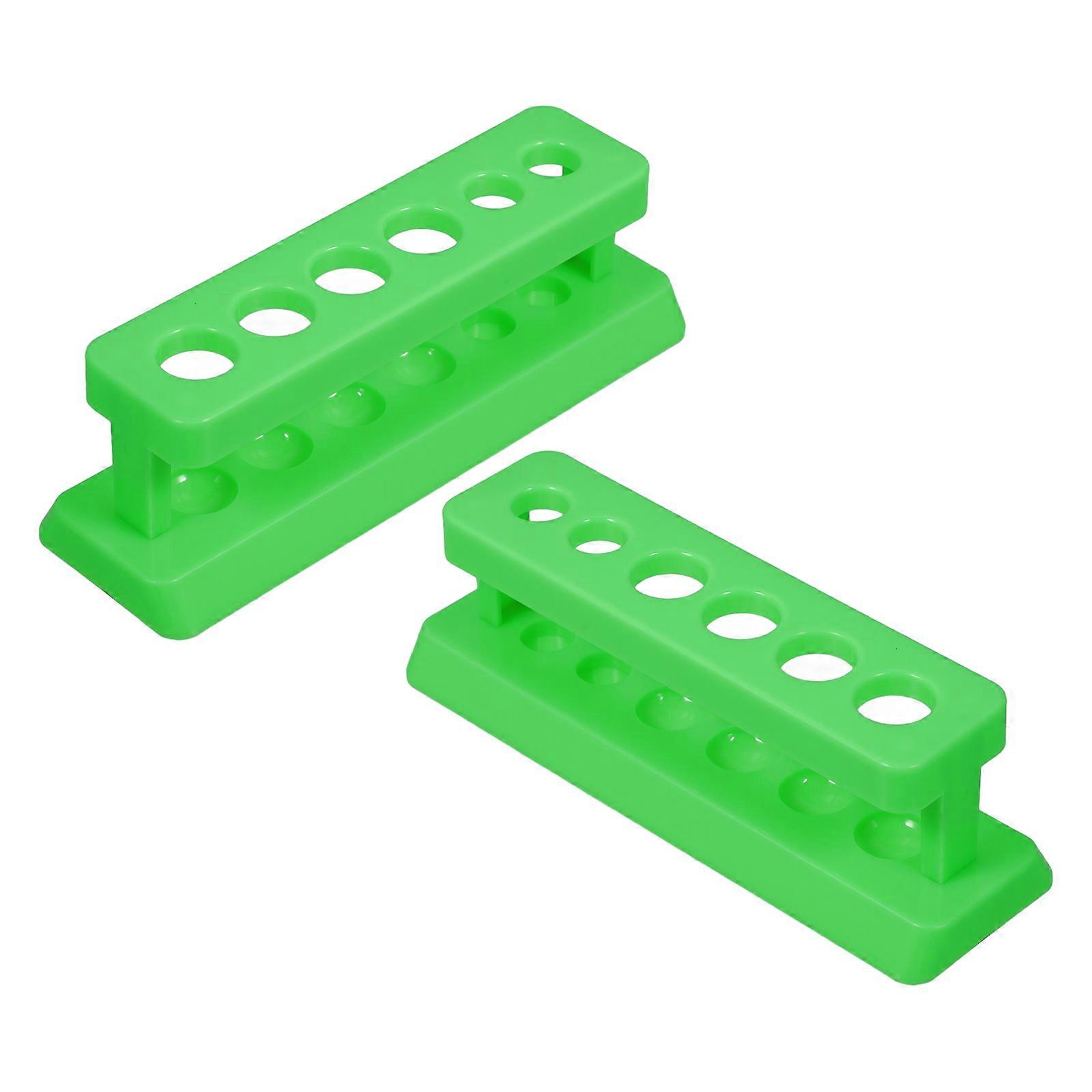 Plastic Laboratory Test Tube Holder for Storage 2Pcs Light Green Rack