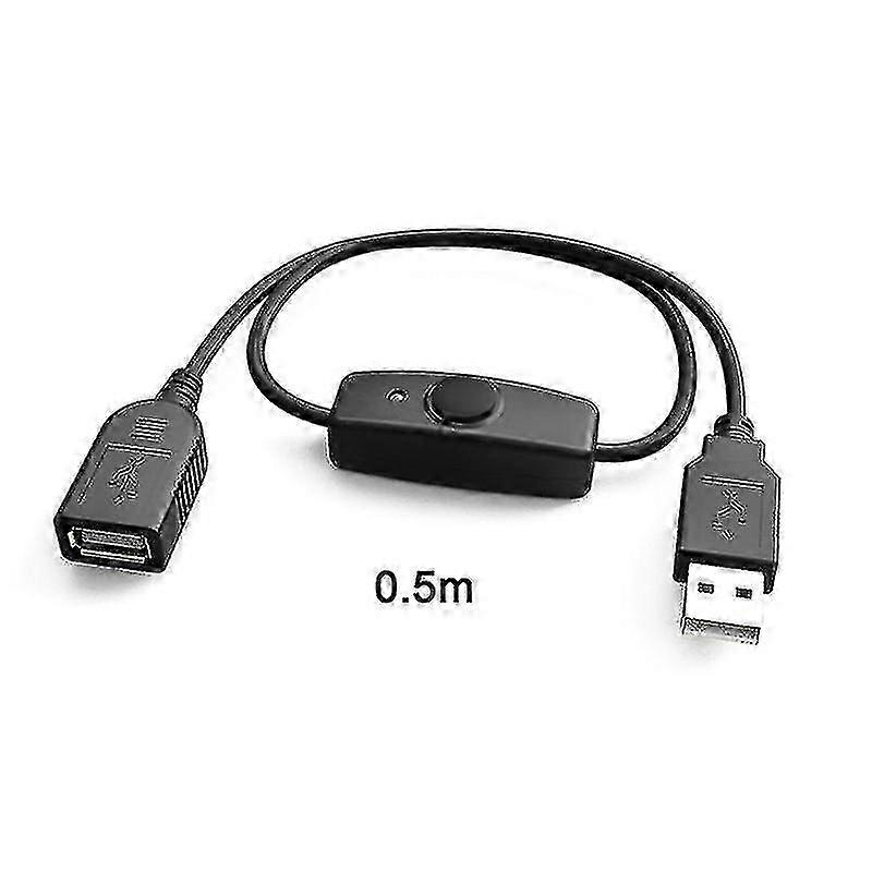 0.5M USB Extension Cable with LED ON OFF switch for Data Sync extender