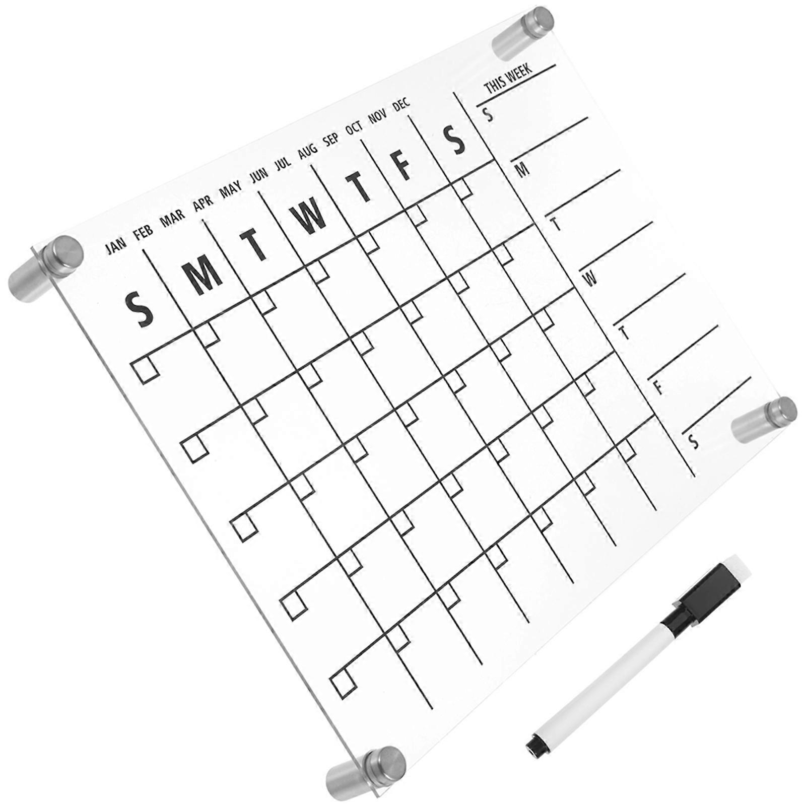 Erasable Display Board Multifunctional Memo Board with 2Sets for Weekly Plan