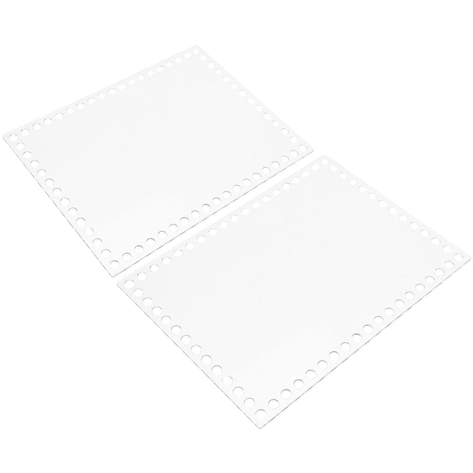 Acrylic Board Weaving Material for DIY Accessories 2Pcs Transparent Sheets
