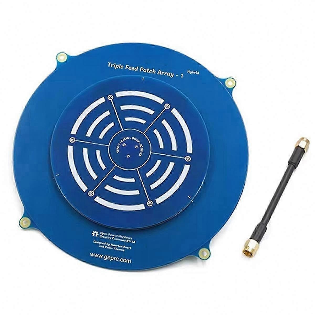5.8GHz FPV Antenna with Triple Feed Patch Array, Left and Right Rotation Compatibility