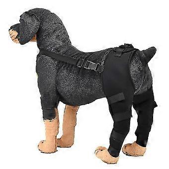 Verstelbare elleboogbrace/beschermer voor de achterpoten van honden.