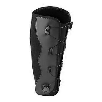 Compression Shin Guard – Faux Leather Adjustable – for Football & Soccer Sports