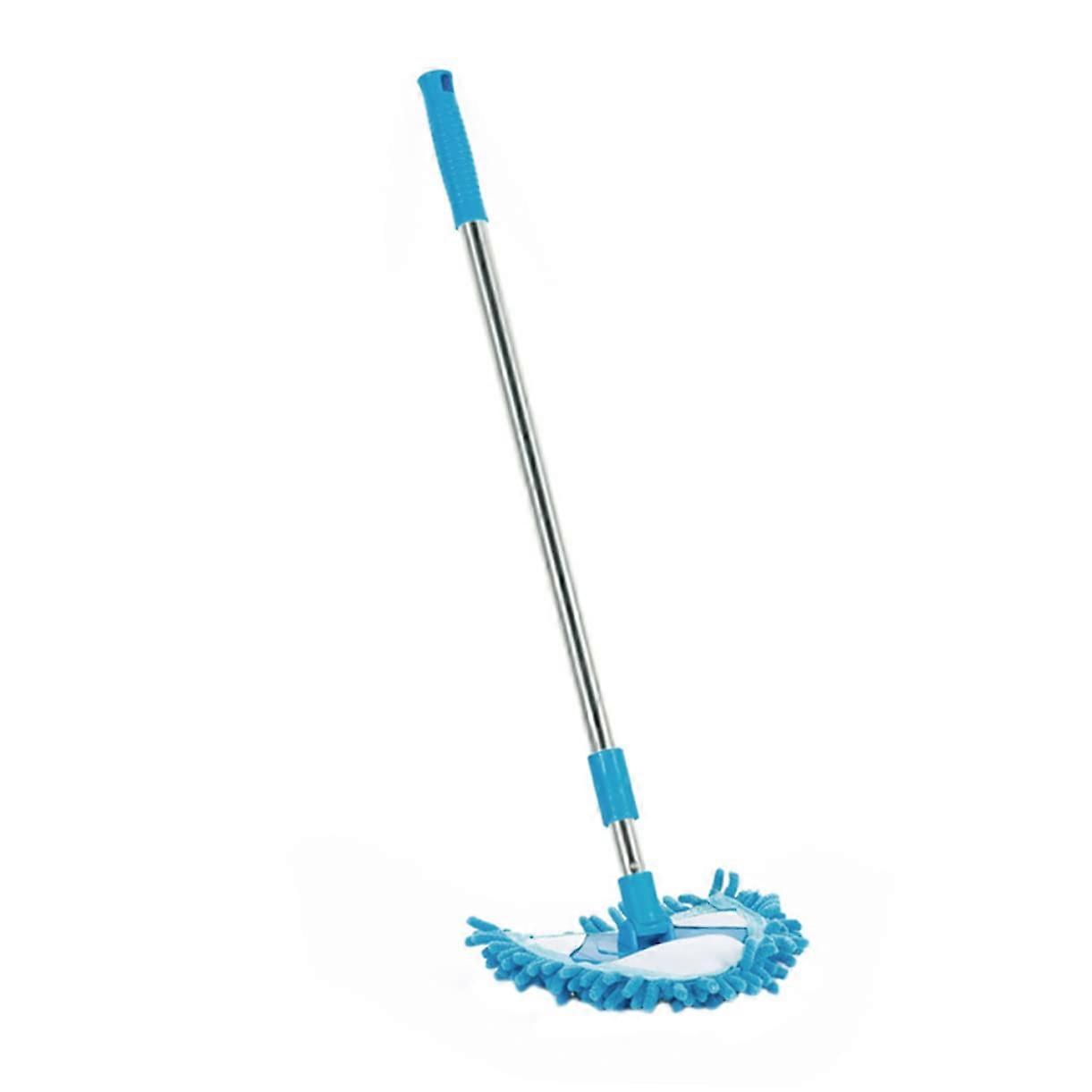 Triangular Mop 360° Rotatable Head with Telescopic Adjustable Handle Lightweight Corner Cleaning Tool