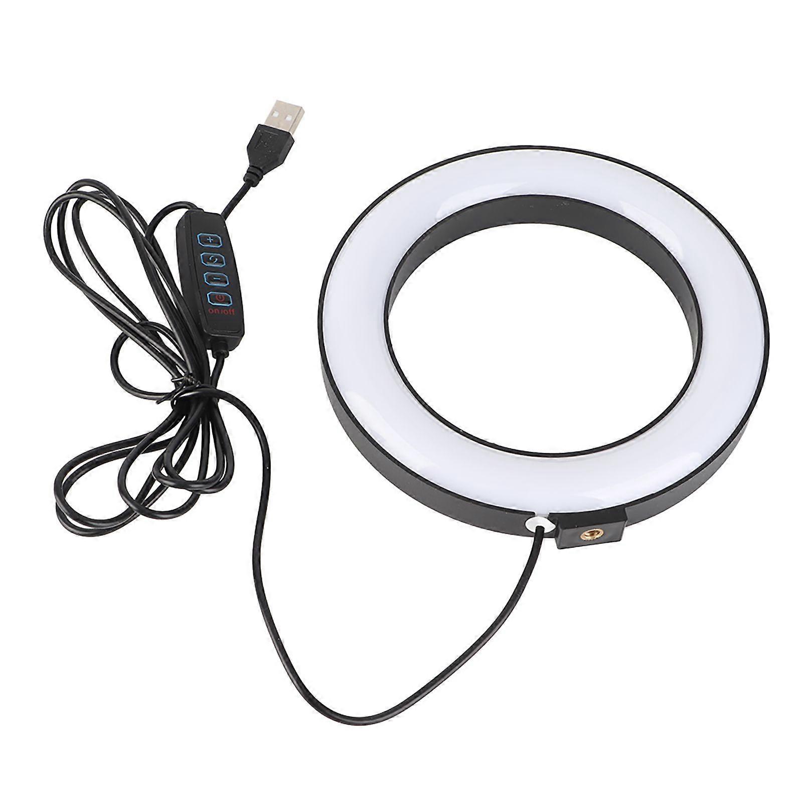 6'' LED Dimmable Ring Light Adjustable Fill Light with Ballhead Compatible With Vlog Live Video Studio