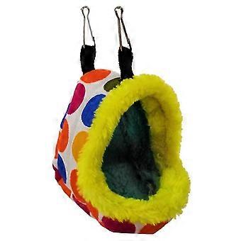 Small Pet Hammock and Bird Cage Nest with Cozy Enclosed Design, Soft Fleece Comfort for Hamsters and Parrots