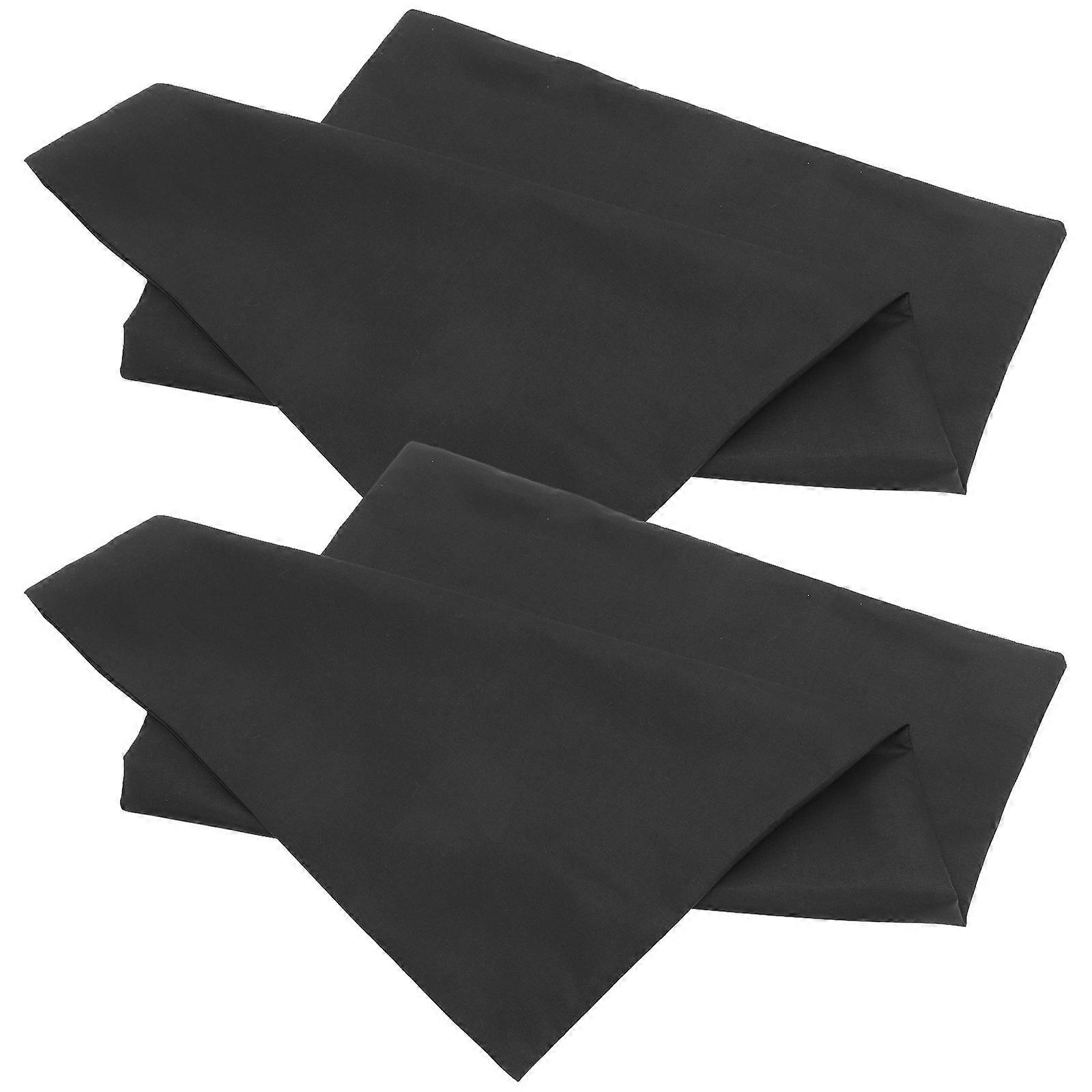 Polyester Black Pillowcases for Protecting Use 2Pcs Comfortable Covers