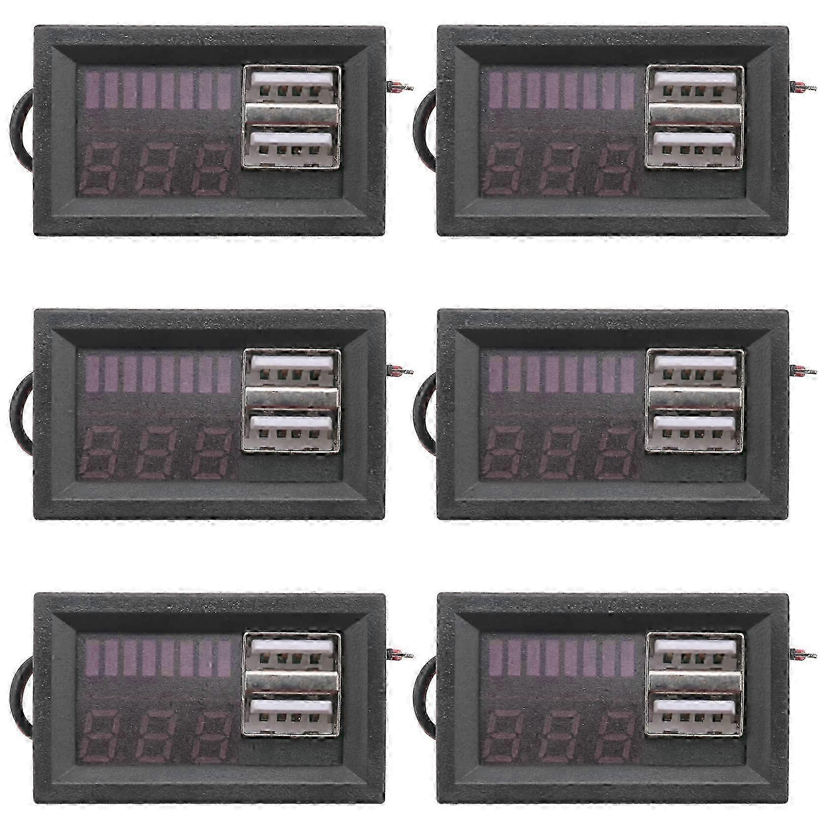 6X Red LED Digital Display Voltmeter Mini Voltage Meter Volt Tester Panel