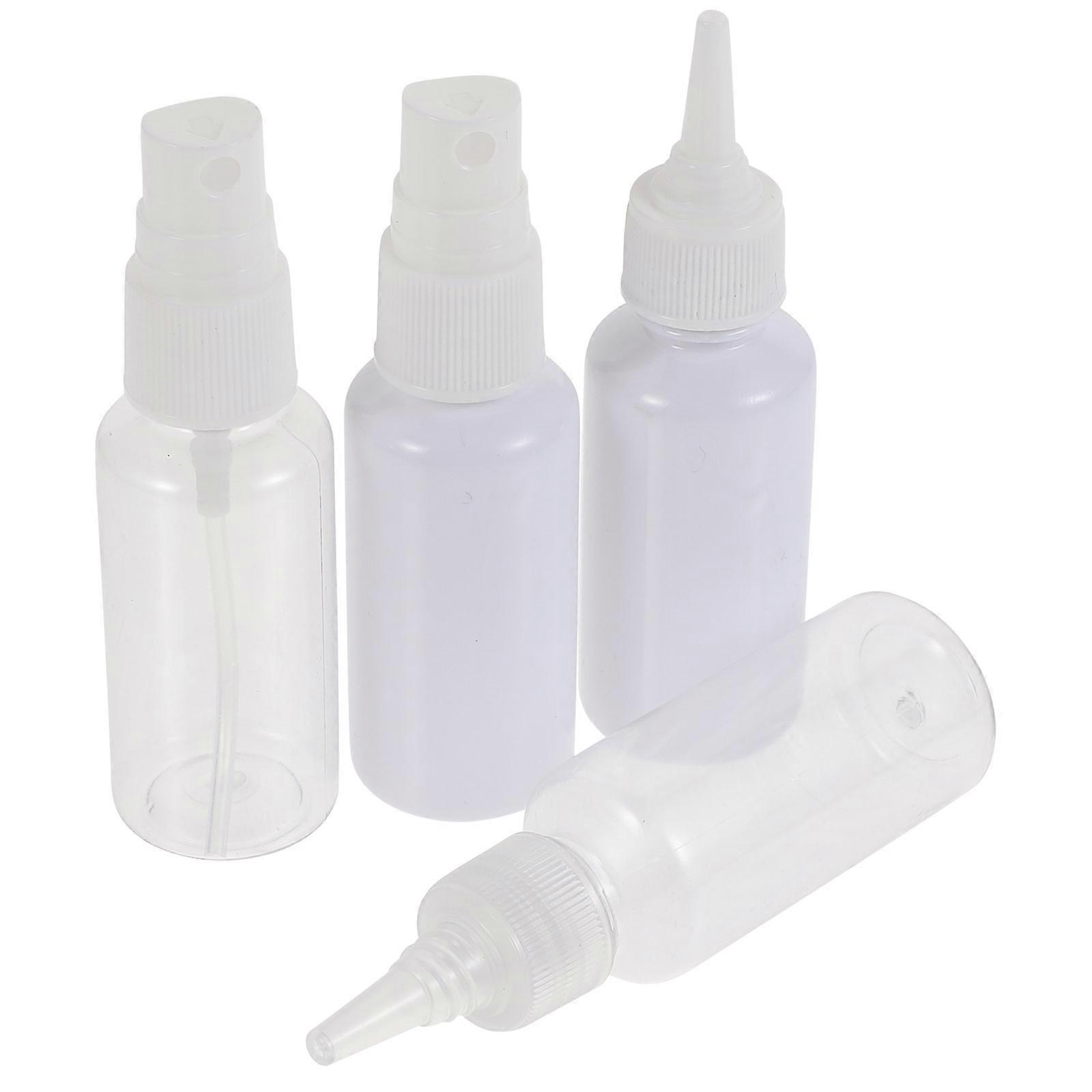 Plastic 4Pcs Dispensing Bottles for Ear Picking Use Transparent Material