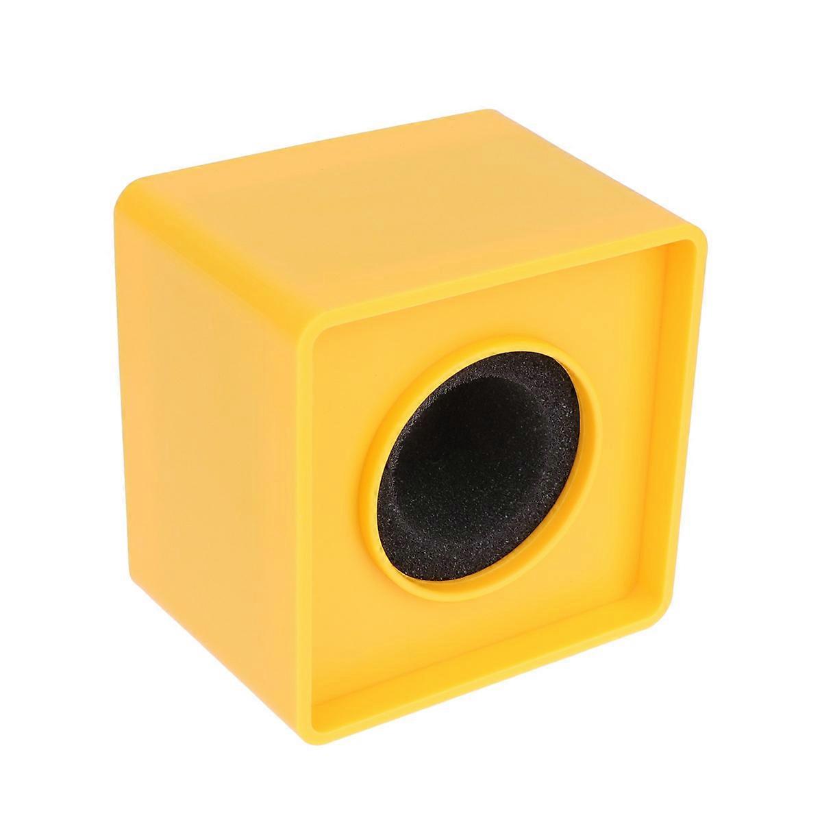 Yellow Microphone Logo Station Suitable for Interview Microphone
