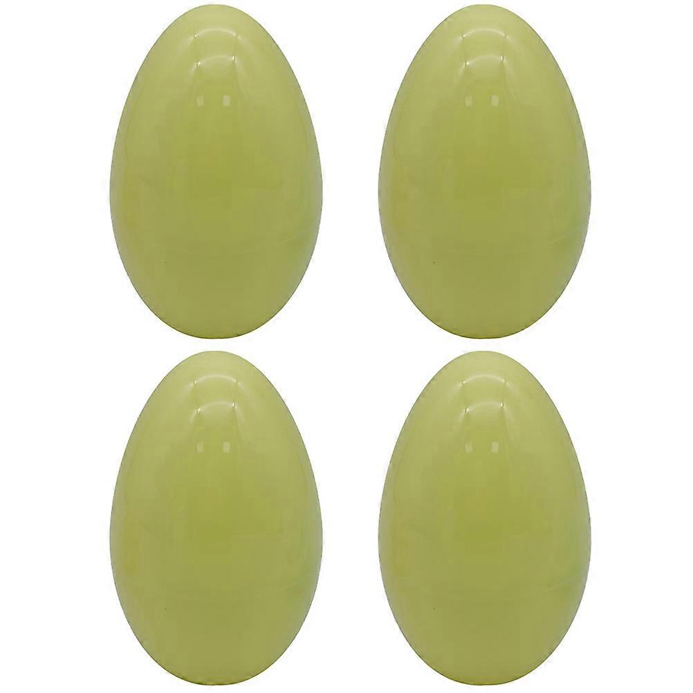 Plastic Easter Eggs Empty for Decoration 4Pcs Light Green Set