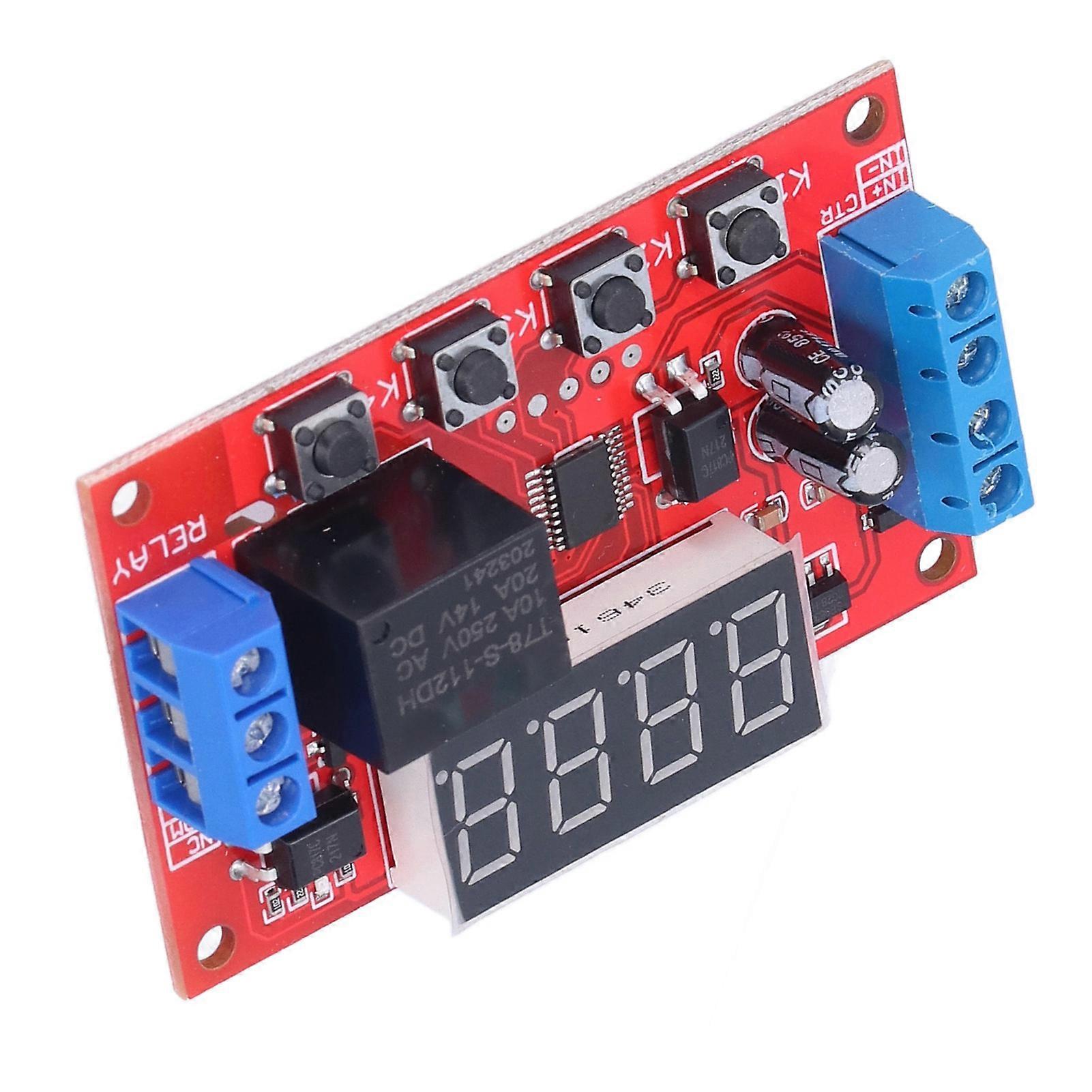 12V Relay Module Digital Timing Delay Programmable Trigger Switch with Optocoupler Isolation