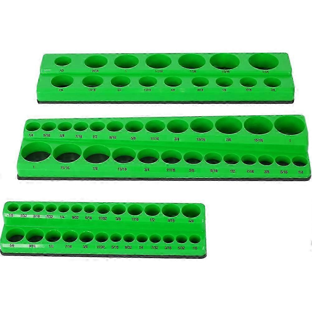 3 Piece Magnetic Socket Organizers compatible with Toolboxes Socket Organizer Magnetic Socket Holder