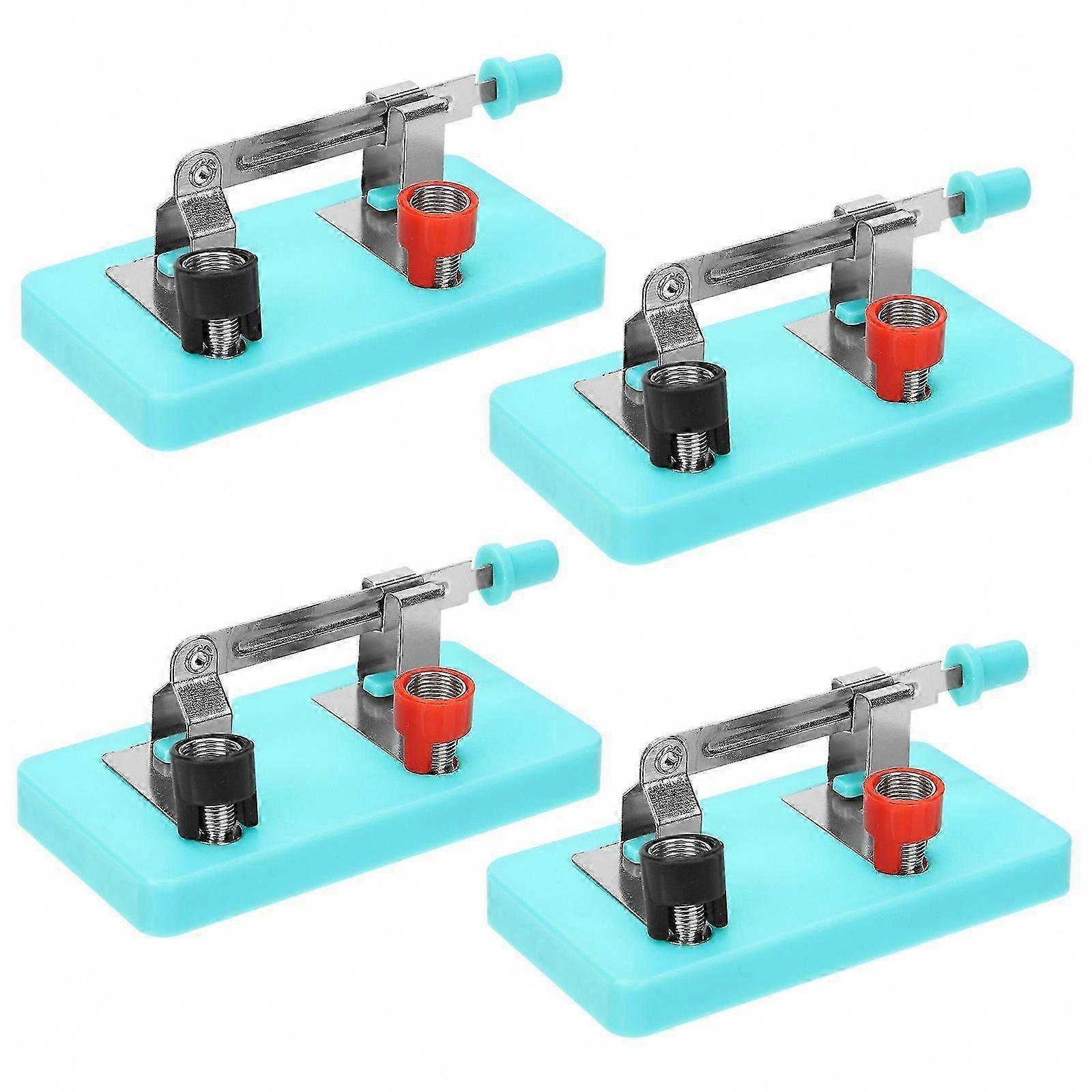 4pcs Single Pole Single Throw Switch for Physics Electrical Experiment Teaching Aids