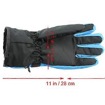 Mens Waterproof Ski Gloves for Winter Warm Protection Red