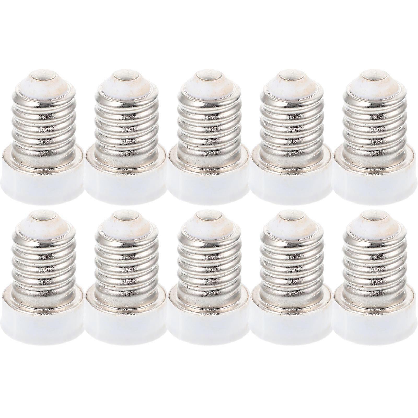 10pcs Bulb Adapter Lamp Holder Adapter E14 To E12 Light Bulb Adapter Supply