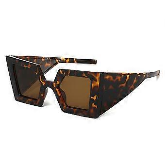Unisex Oversized Streetwear Outdoor Wide Temple Sunshade UV400 Cat Eye Sunglasses