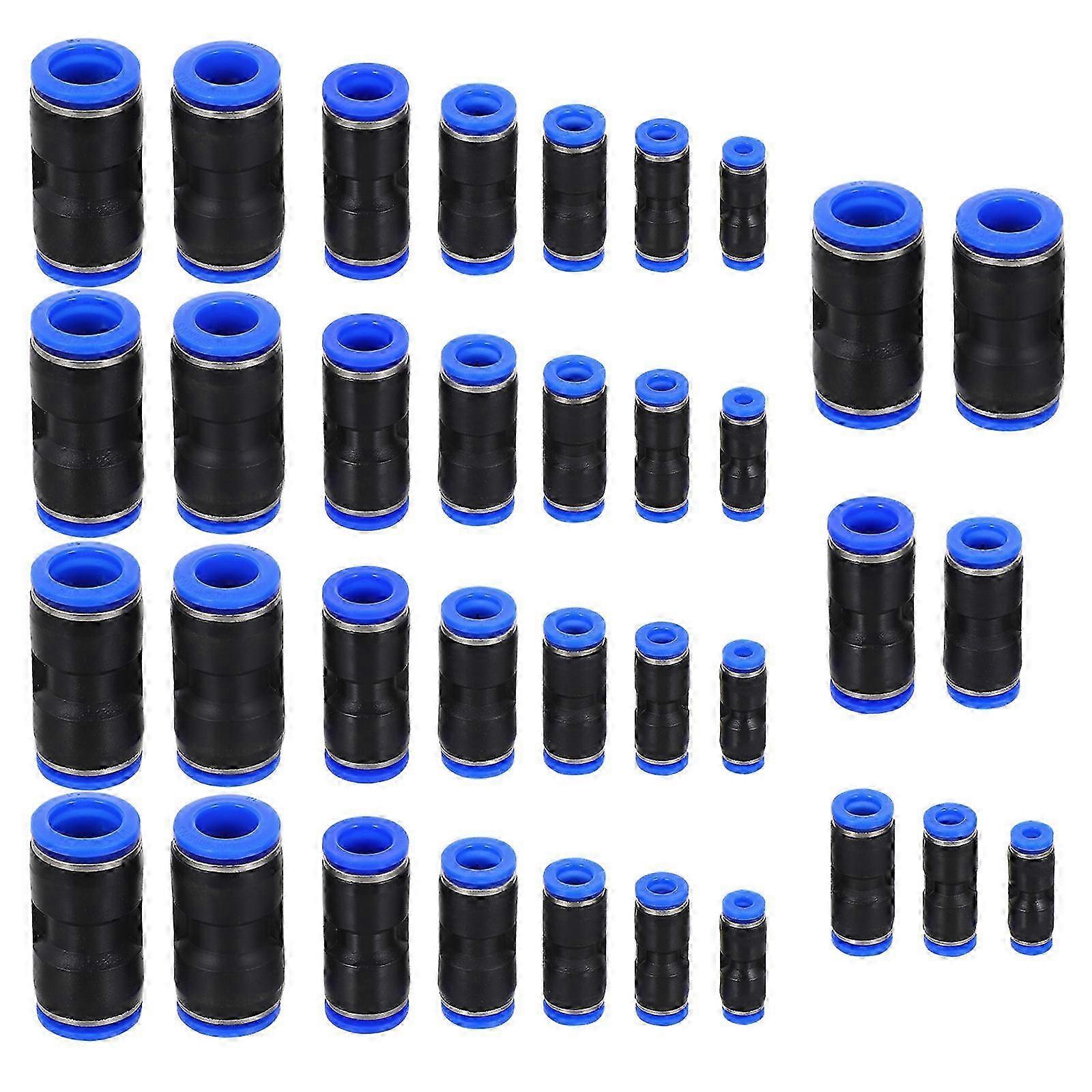 Pneumatic Quick Connector Quick Release Joint compatible with Pipe Use 35Pcs Set
