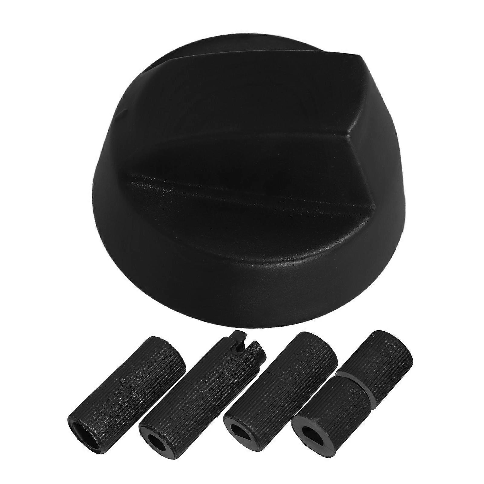 Universal Black Control Knobs Replacement With 5 Adapters For Oven Stove And Range Versatile And Wide Application For Various Models