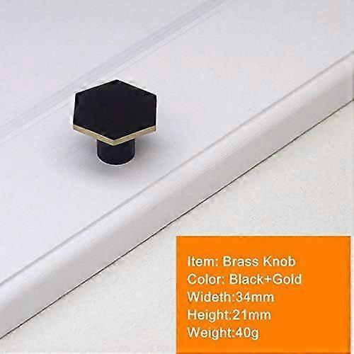 Matte Black Hexagon Cabinet Knobs Brass Kicthen Drawer Knobs Cupboard Door Pull