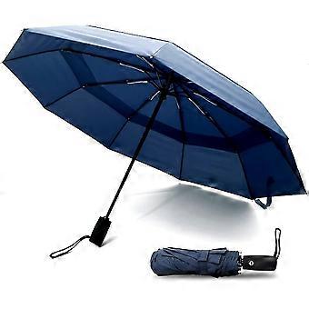 Taschenschirm, automatisches Öffnen und Schließen, 10 Rippen, ergonomischer Griff, wasserdicht, für Reisen