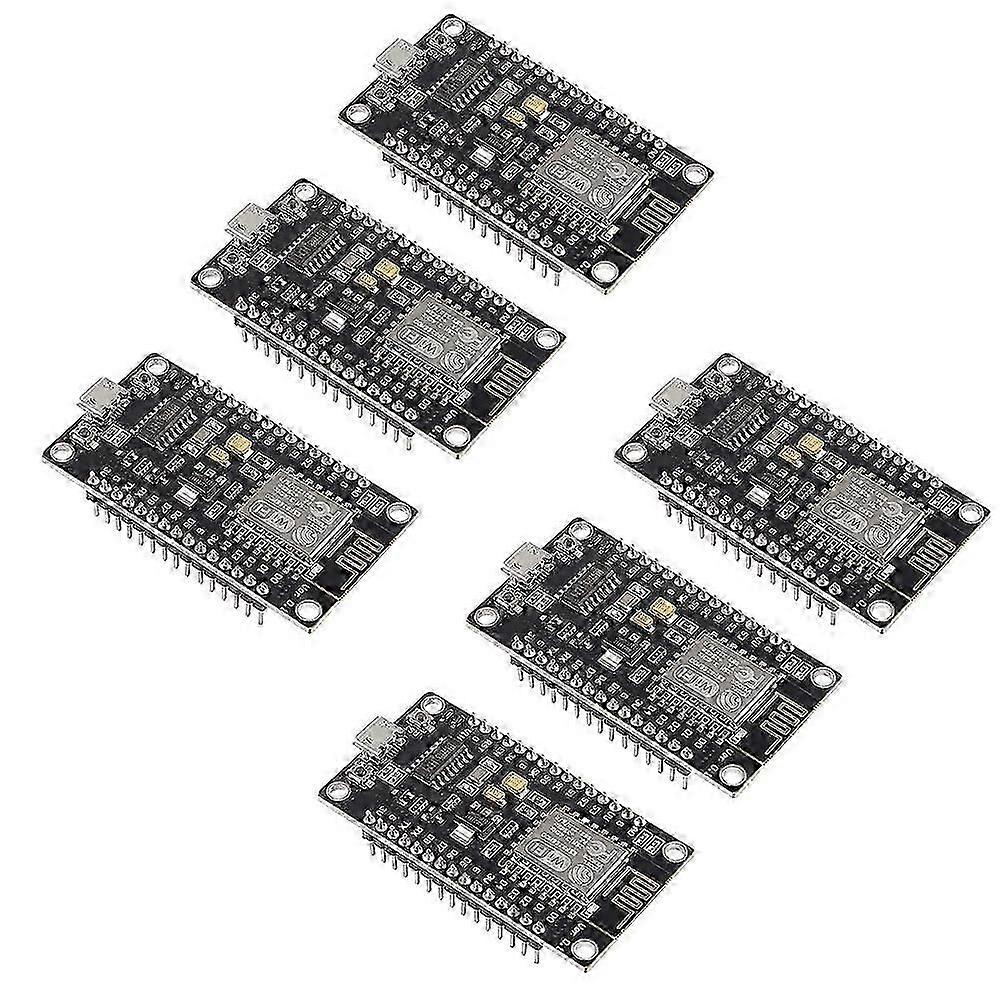 6Pcs Node-MCU V3 Wireless Module ESP8266 ESP-12F WiFi Development Board with CH-340-Good