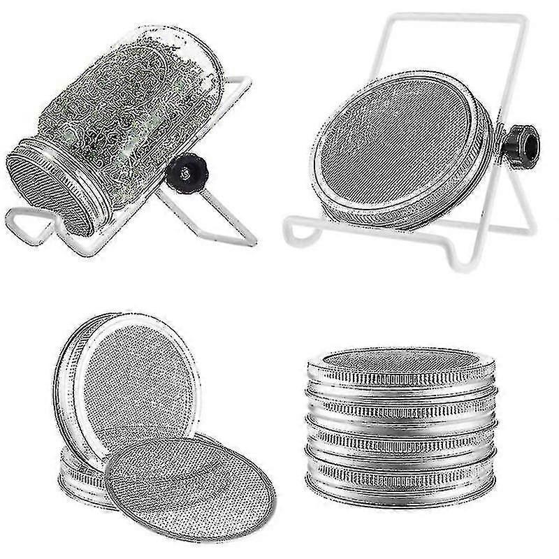 Sprouting Jar Lids - 6 Pack For Regular Mouth Jars