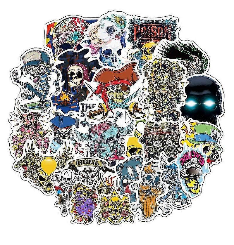 Halloween Terror Skeleton 50pc Decorative Stickers