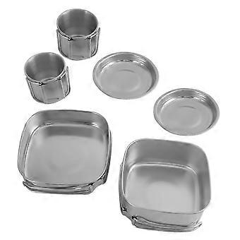 Camping Cookware Set Stainless Steel Cook Set with Compact Nesting Design for Hiking and Outdoor Use