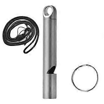 Loud Metal Emergency Whistle with Keyring, Outdoor Survival Safety Whistle for Hiking and Camping