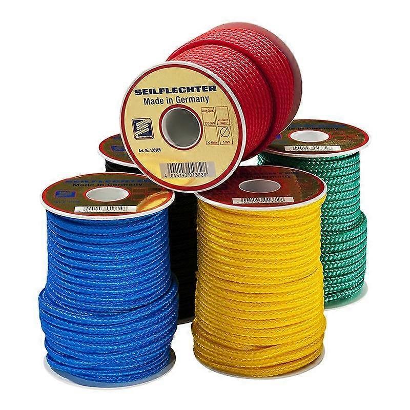 Surf leash. 4mm. Polypropylene. 20m on spool. braided. assorted. 130 daN