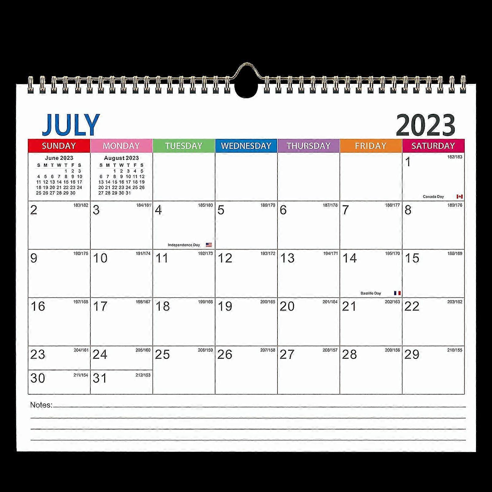Minimalist Landscape Format Efficient Planning Schedule Wall Calendar Hanging