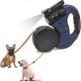 Retractable Double Dog Leash 10ft, Tangle-Free Dual Leash for 2 Large Dogs