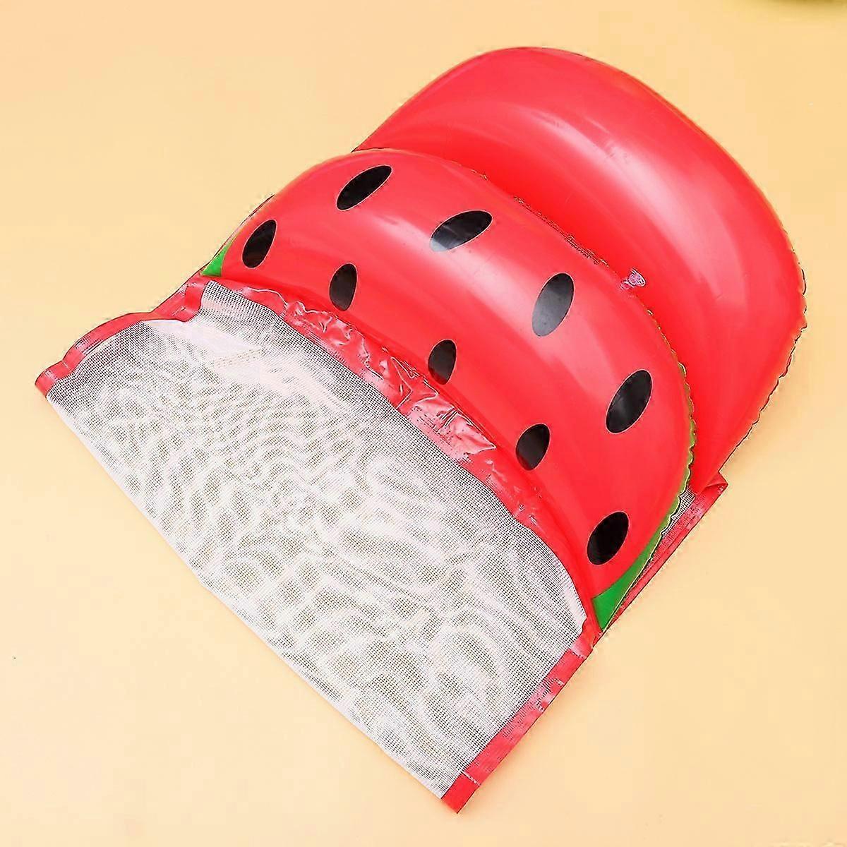 Inflatable Water Floating Mat Hammock, 1Pc Red Watermelon Pattern for Pool Beach