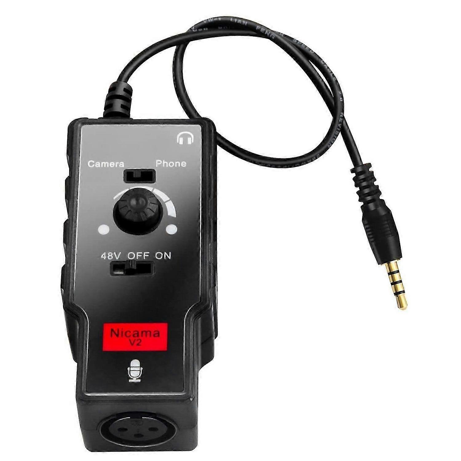 V2 Microphone Preamp for DSLRs Camera Long-Lasting Performance for Smartphone