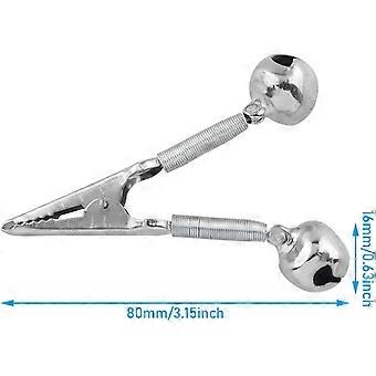 12er-Pack Bissanzeiger-Clips aus Metall, silberfarben, kompatibel mit Angelruten
