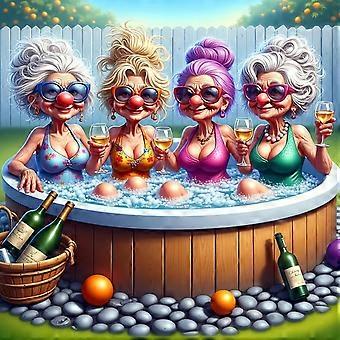 Funny Elderly Women in Hot Tub Puzzles Jigsaw Puzzles Perfect Christmas CYQL-584