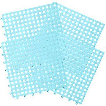 Rabbit Cage Floor Mat with Hollow Design Ensures Cleanliness 4Pcs Set