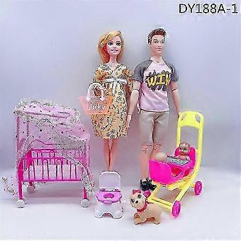 Boneca Bobby Grávida, Mulher Grávida com Barriga Grande, Bebê, Família, 5 Unidades, Brinquedo Infantil para Brincar em Casa.