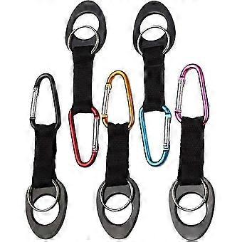 6 Pieces Bottle Holder Clips Silicone Carabiner Drink Buckle Drink Holder Bottle Holder Key Chain For Outdoor Running Hiking Gym Jogging (random Colou