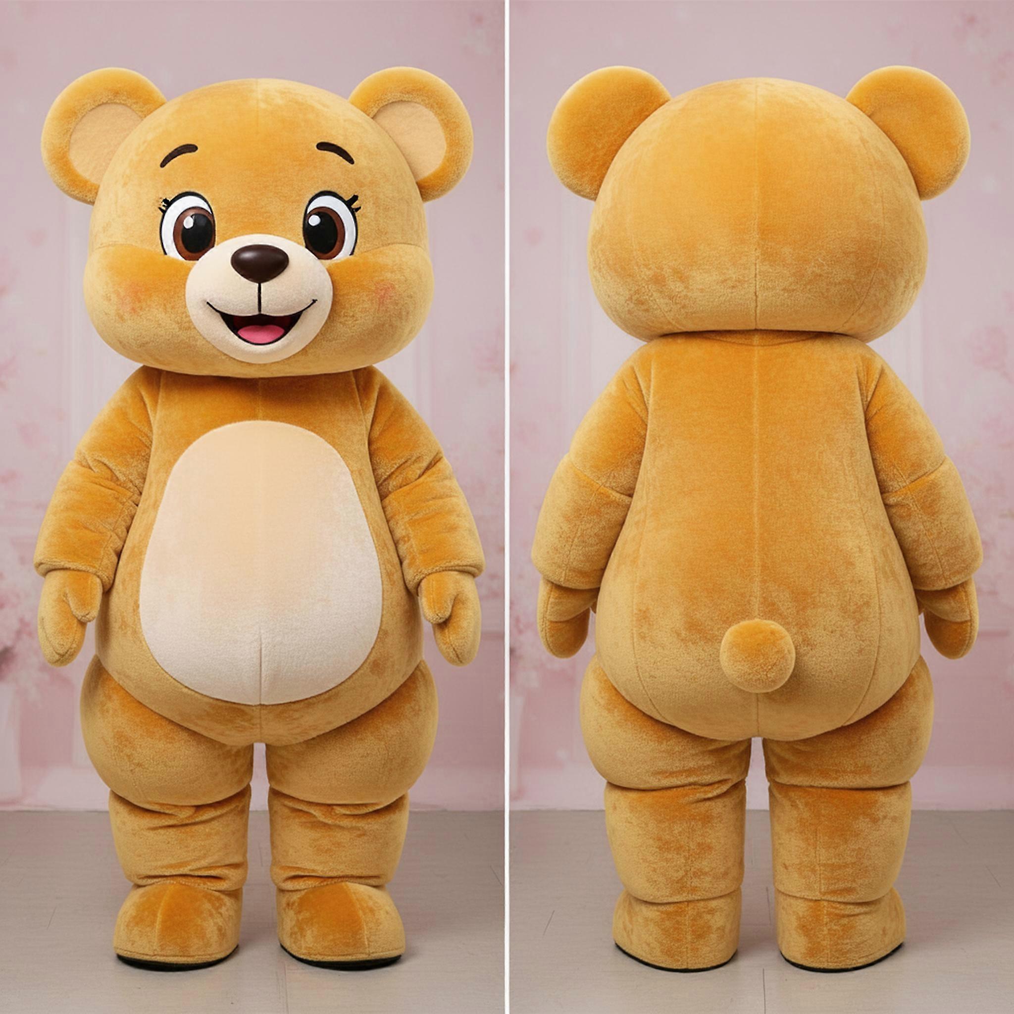 MASTICOT Golden Velvety Teddy Bear Mascot