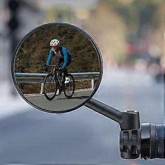 Bicycle Handlebar Plug Rearview Mirror Adjustable Bicycle Handlebar AntiGlare Mirror Foldable Bike Rearview Mirror Cycle Accessory